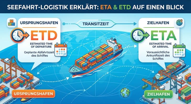 ETA und ETD in der Logistik: Missverständnisse vermeiden!